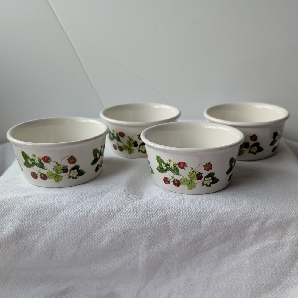 Vintage Portmeirion Summer Strawberries Ramekins Discontinued - 4